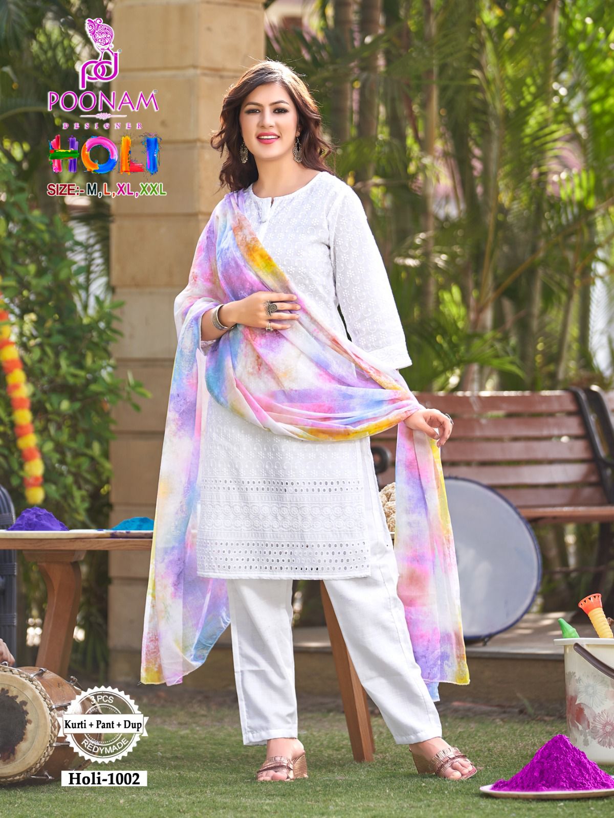 Poonam Holi Special Wholesale Cotton Readymade Salwar Suits Catalog